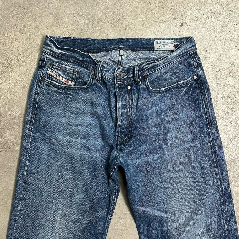 Diesel Quratt Straight Jeans Men's 32x30 Button Fly Relaxed Wide Made In Italy - Picture 5 of 12